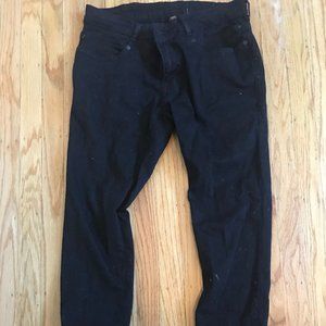 Low-rise black skinny jeans